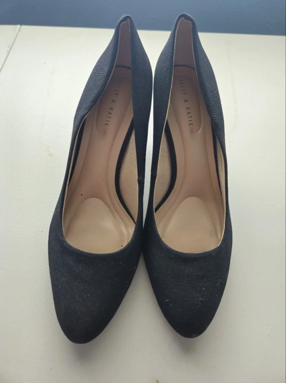 Kelly & Katie Black Pointed-Toe Pumps